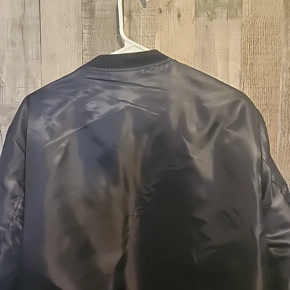 Hard Rock Hotel Riviera Maya Bomber Jacket Blue Zip Up Polyester Mens Small - Picture 11 of 12